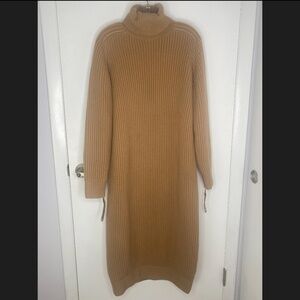 MaxMara Wool/Cashmere Turtleneck Long Sweater Dress w/ Full Arm Zippers Size S